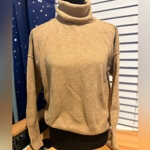CeCe Warm Beige Turtleneck Sweater